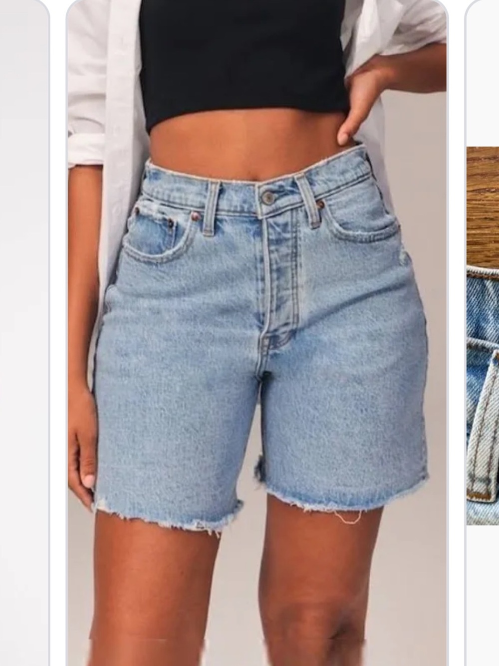 abercrombie dad short light wash